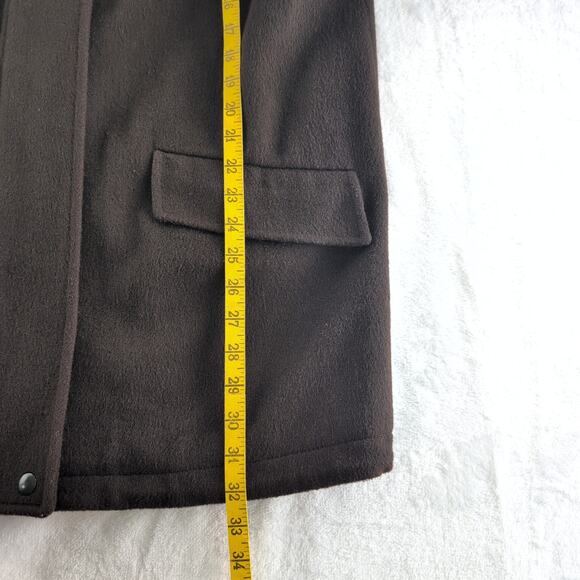 Vintage 80's Forecaster of Boston Wool Blend Coat Chocolate Brown Women's 10 - Picture 9 of 10
